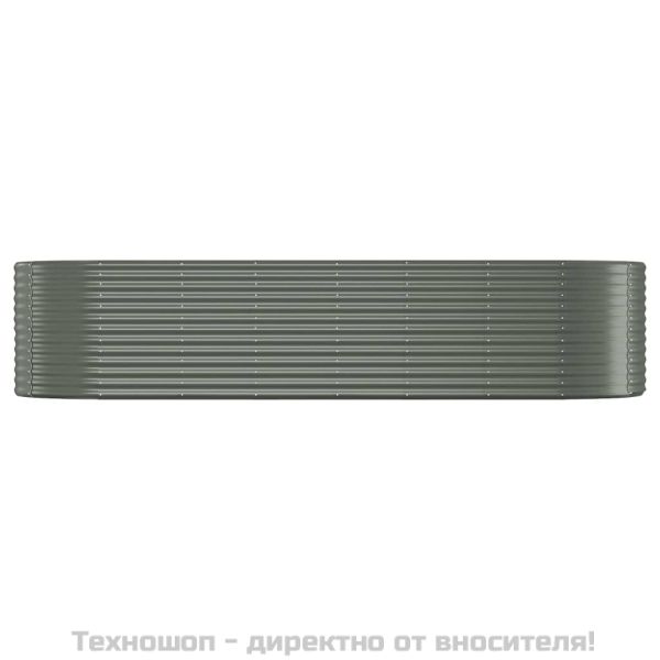 Градинска повдигната леха поцинкована стомана сиво