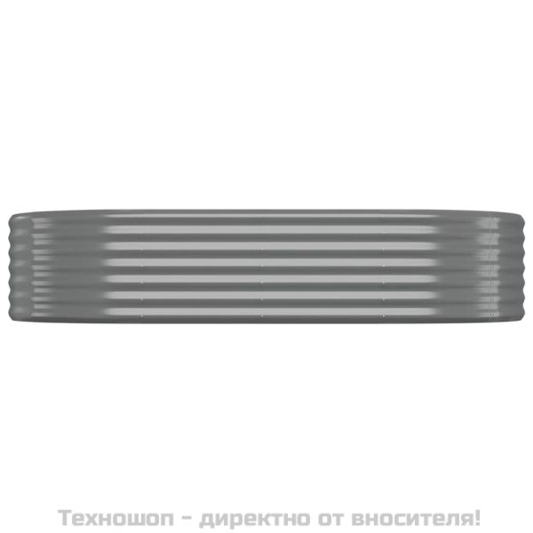 Градинска повдигната леха поцинкована стомана сиво