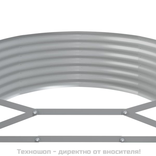 Градинска повдигната леха поцинкована стомана сиво