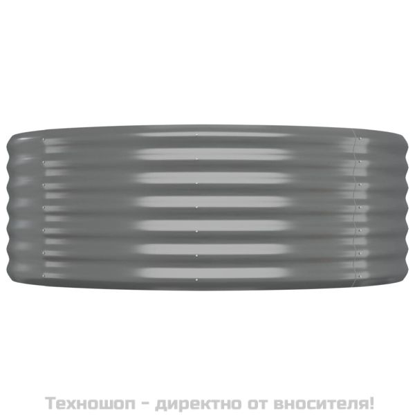 Градинска повдигната леха поцинкована стомана сиво