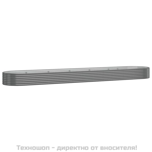 Градинска повдигната леха поцинкована стомана сиво