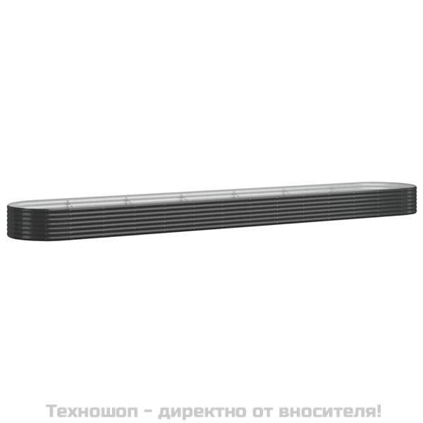 Градинска повдигната леха поцинкована стомана антрацит