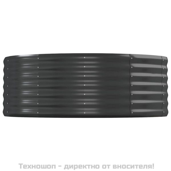 Градинска повдигната леха поцинкована стомана антрацит