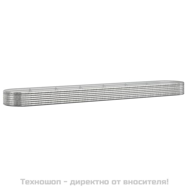 Градинска повдигната леха поцинкована стомана сребрист