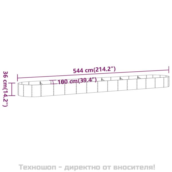 Градинска повдигната леха поцинкована стомана сребрист