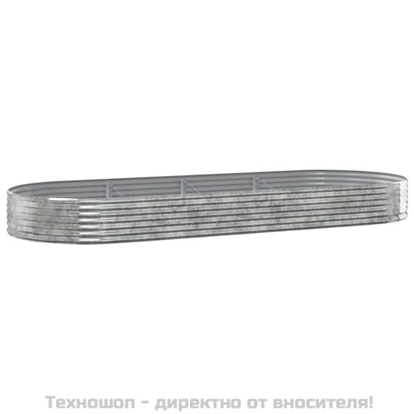 Градинска повдигната леха поцинкована стомана сребрист