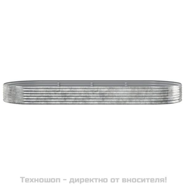 Градинска повдигната леха поцинкована стомана сребрист