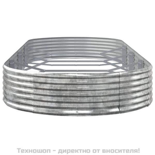 Градинска повдигната леха поцинкована стомана сребрист