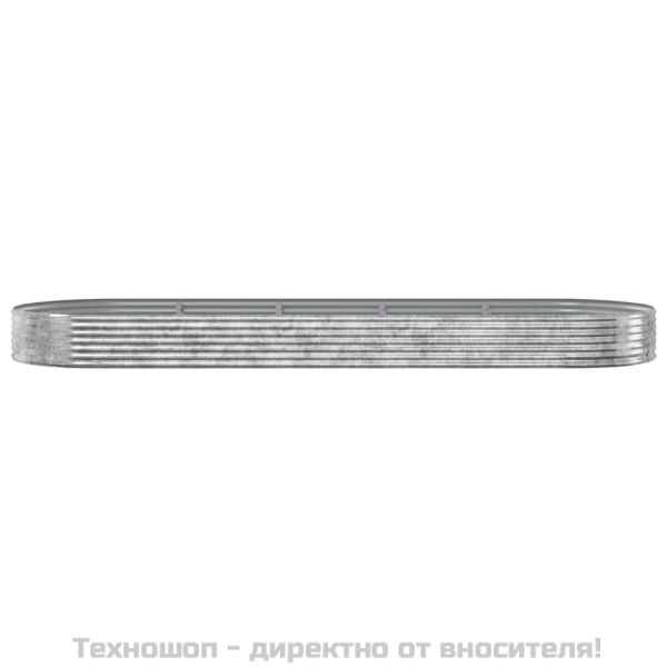 Градинска повдигната леха поцинкована стомана сребрист