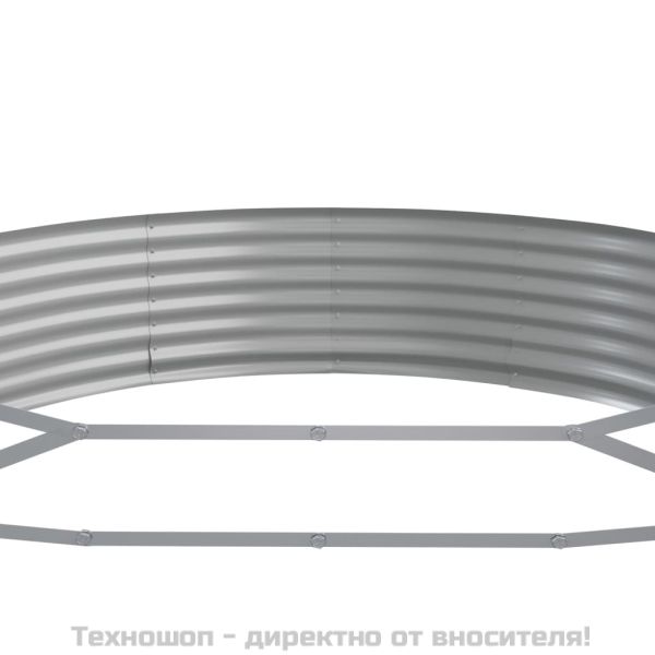 Градинска повдигната леха поцинкована стомана сребрист