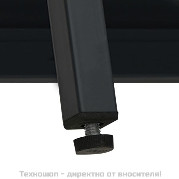 Бюфет, черен, 75x35x105 см, стомана и стъкло