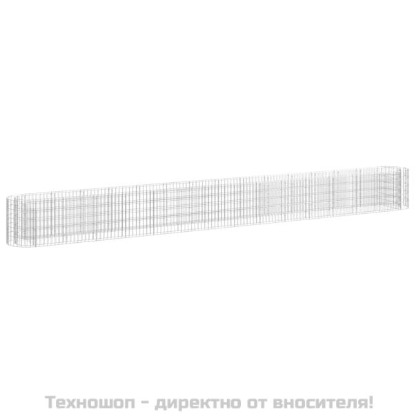 Габион повдигната леха, поцинковано желязо, 540x50x50 cм