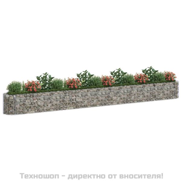 Габион повдигната леха, поцинковано желязо, 540x50x50 cм