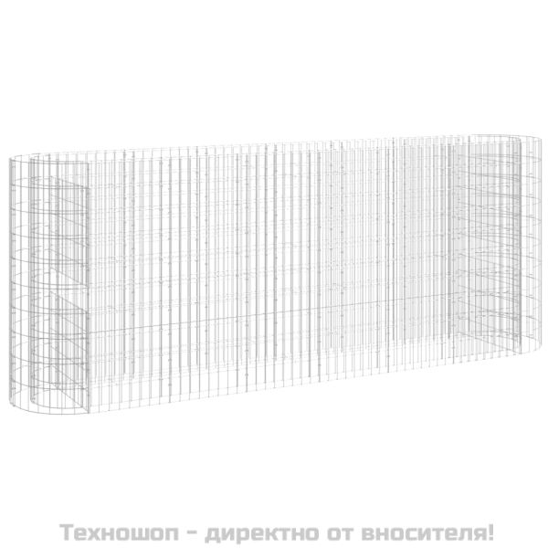 Габион повдигната леха, поцинковано желязо, 260x50x100 cм