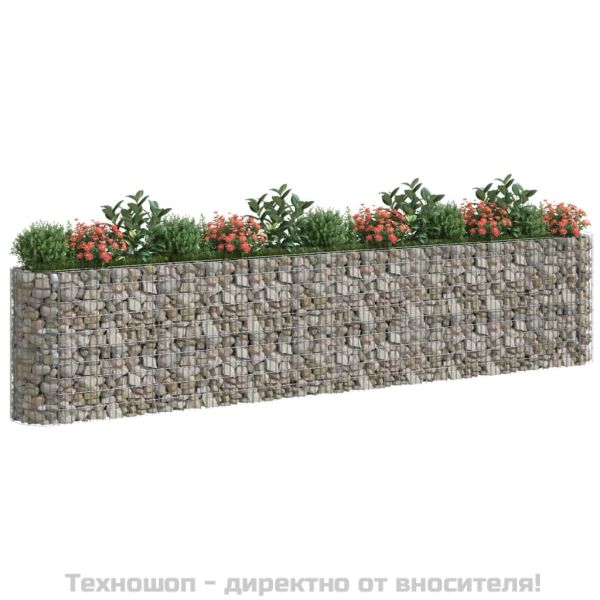 Габион повдигната леха, поцинковано желязо, 470x50x100 cм