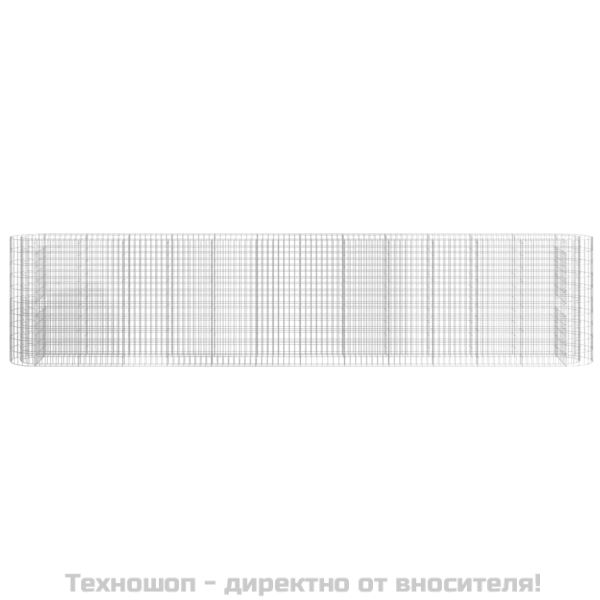 Габион повдигната леха, поцинковано желязо, 470x50x100 cм