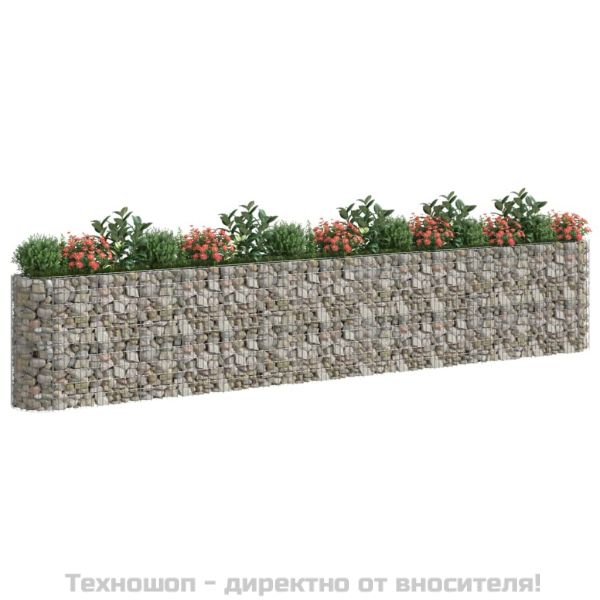 Габион повдигната леха, поцинковано желязо, 540x50x100 cм