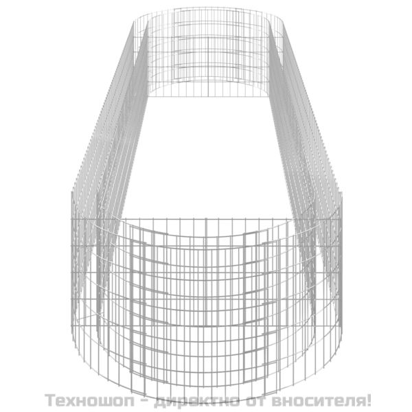 Габион повдигната леха, поцинковано желязо, 400x100x50 cм
