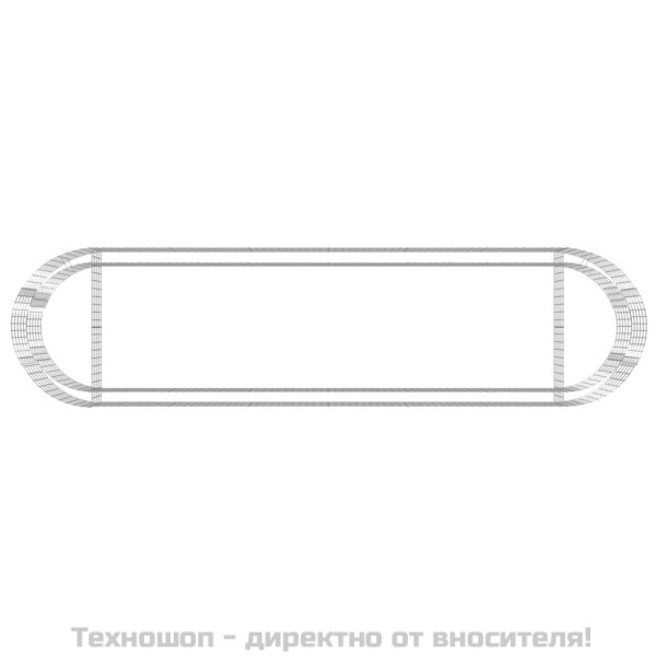 Габион повдигната леха, поцинковано желязо, 400x100x50 cм