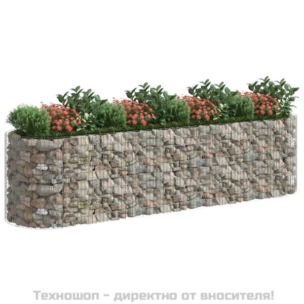 Габион повдигната леха, поцинковано желязо, 400x100x100 cм