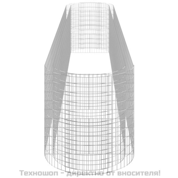 Габион повдигната леха, поцинковано желязо, 600x100x100 cм