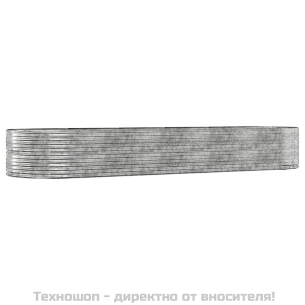 Градинска повдигната леха поцинкована стомана сребрист