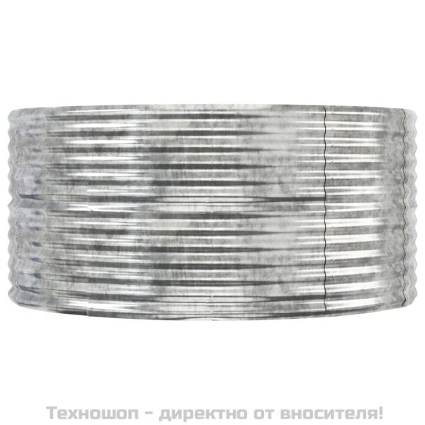 Градинска повдигната леха поцинкована стомана сребрист