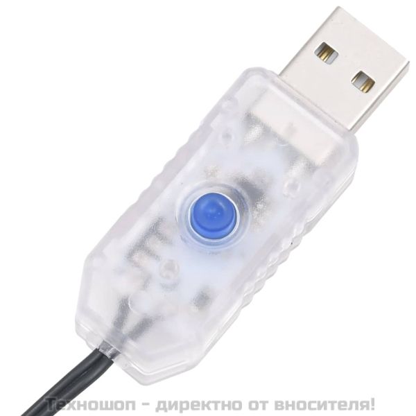 LED стринг с 300 LED синьо 30 м PVC