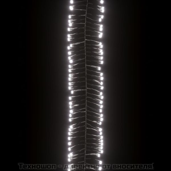 LED клъстърен стринг с 1000 LED студено бяло 11 м PVC