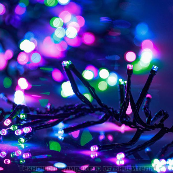 LED клъстърен стринг с 3000 LED пастелен многоцветен PVC