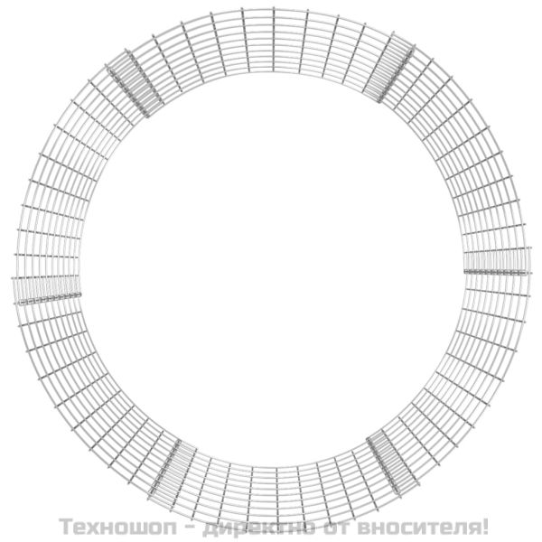 Кръгъл габионен стълб, поцинкована стомана, Ø100x100 см