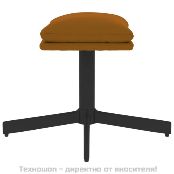 Табуретка, кафява, 60x60x36 см, кадифе