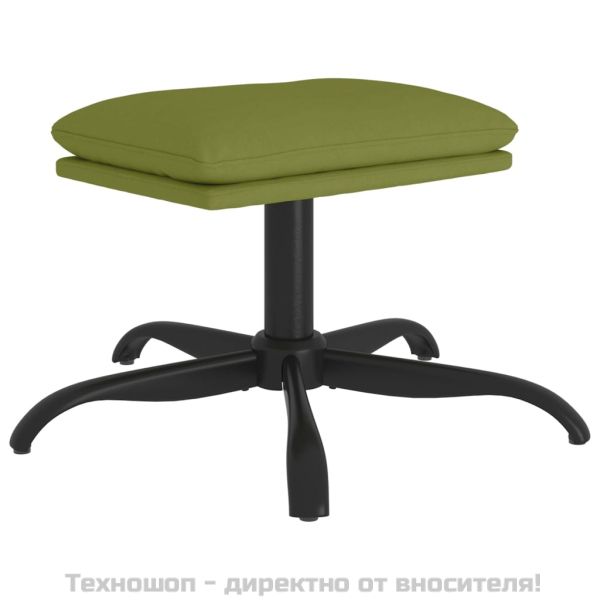 Табуретка, светлозелена, 60x60x36 см, кадифе
