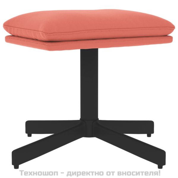 Табуретка, розова, 60x60x36 см, кадифе