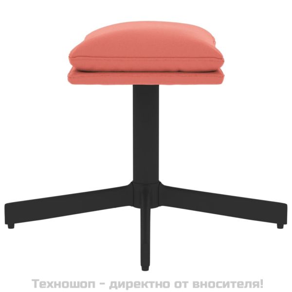 Табуретка, розова, 60x60x36 см, кадифе