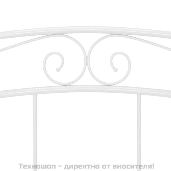 Рамка за легло, бяла, метал, 140x200 cм