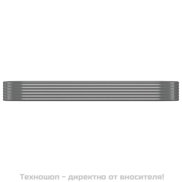 Градинска повдигната леха поцинкована стомана сиво