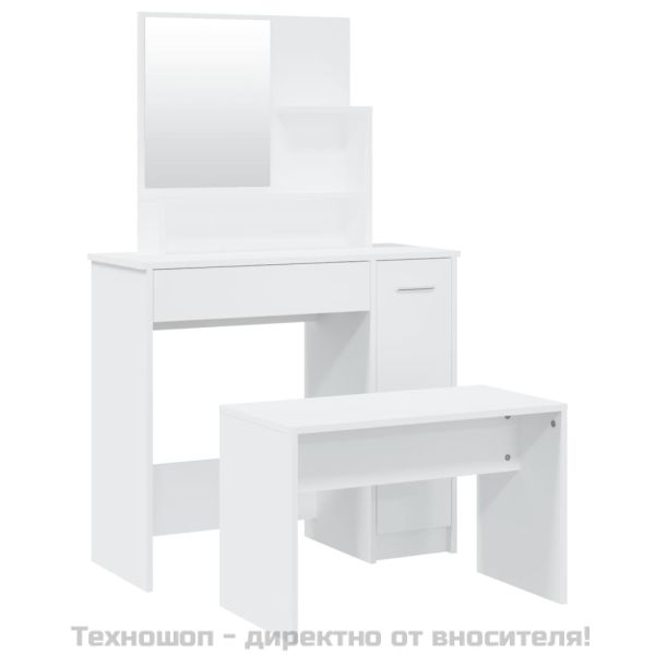 Комплект тоалетка, бяла, 86,5x35x136 см