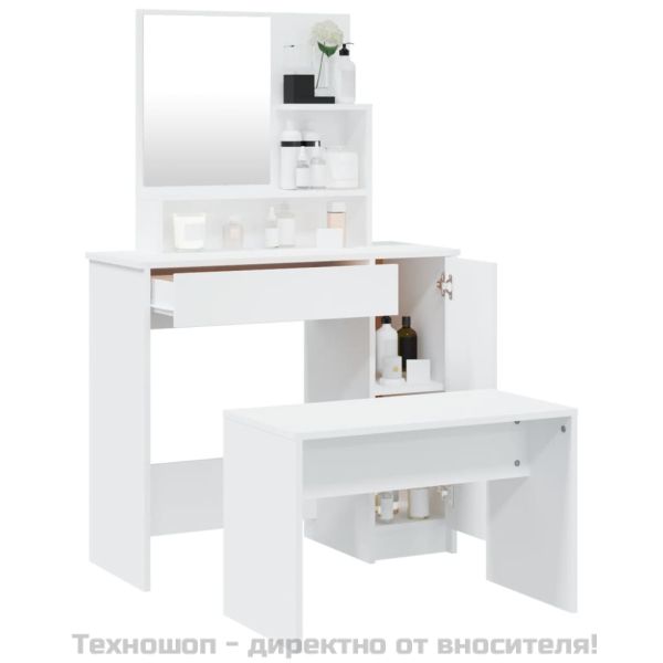 Комплект тоалетка, бяла, 86,5x35x136 см