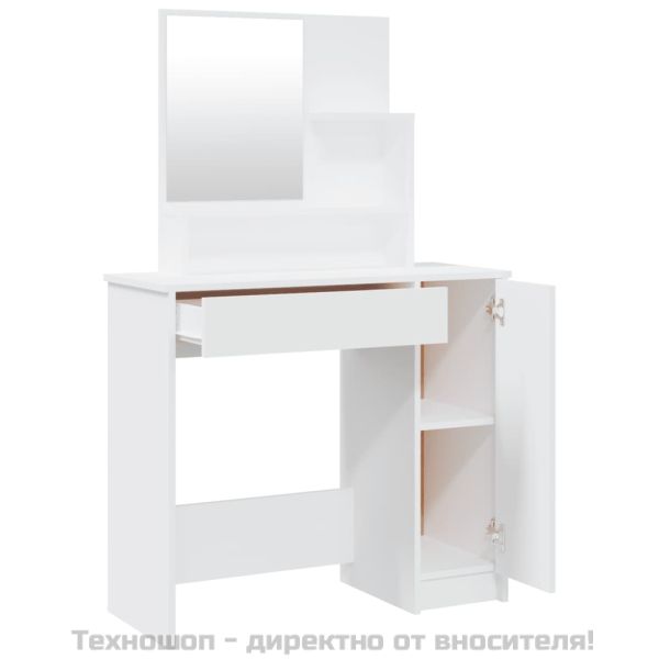 Комплект тоалетка, бяла, 86,5x35x136 см