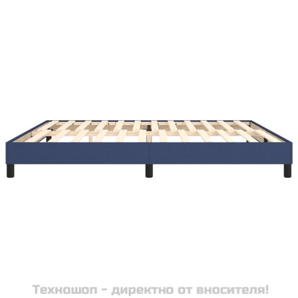 Рамка за легло с пружини, синя, 200x200 см, плат