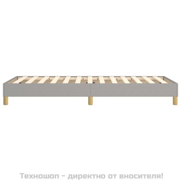 Рамка за легло с пружини, светлосива, 80x200 см, плат