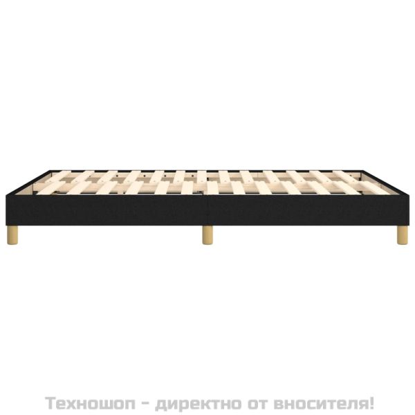 Рамка за легло с пружини, черна, 140x200 см плат
