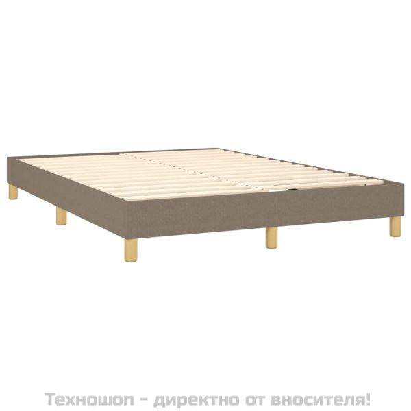 Рамка за легло с пружини, таупе, 140x200 см плат