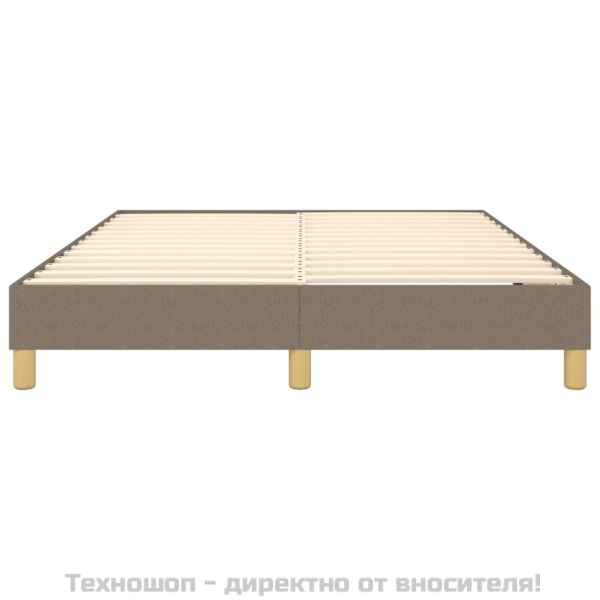 Рамка за легло с пружини, таупе, 140x200 см плат
