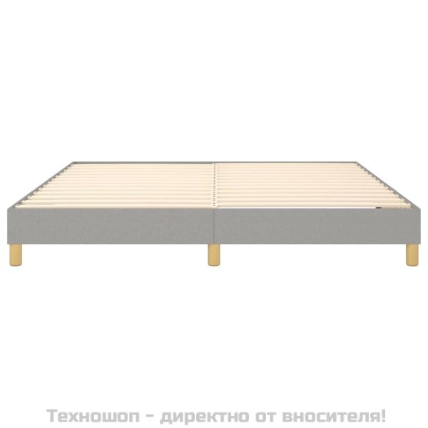 Рамка за легло с пружини, светлосива, 180x200 см, плат