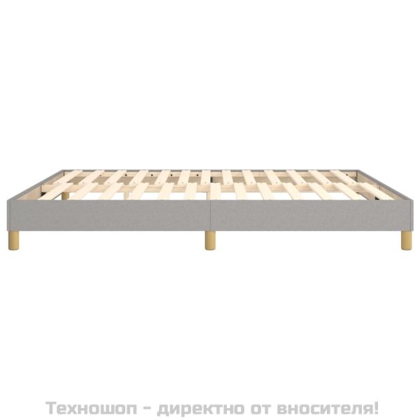 Рамка за легло с пружини, светлосива, 180x200 см, плат