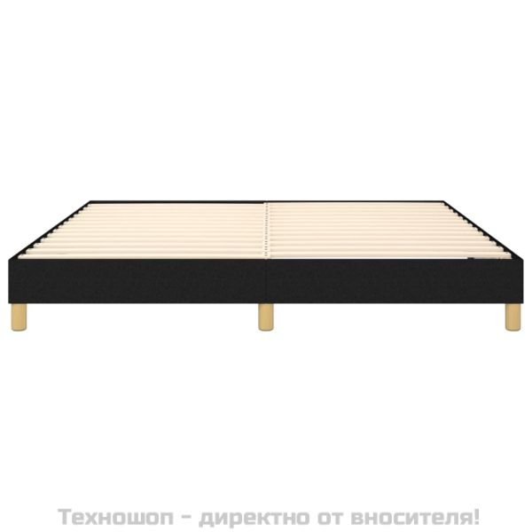 Рамка за легло с пружини, черна, 180x200 см, плат