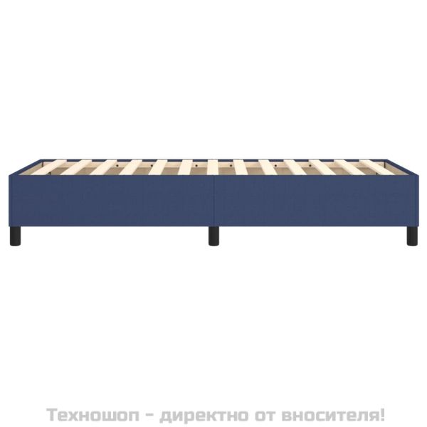 Рамка за легло с пружини, Синьо, 80x200 см, плат