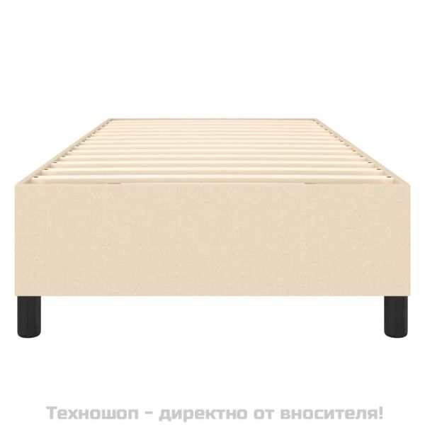 Рамка за легло с пружини, кремави, 90x200 см, плат
